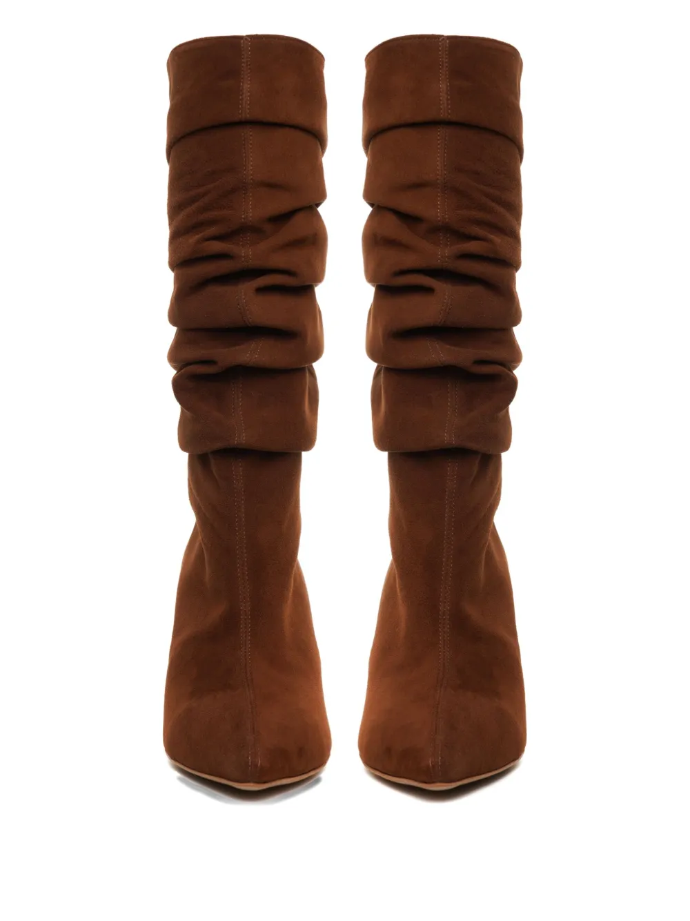 Ginissima 65mm Eva Ruched Boots In Brown
