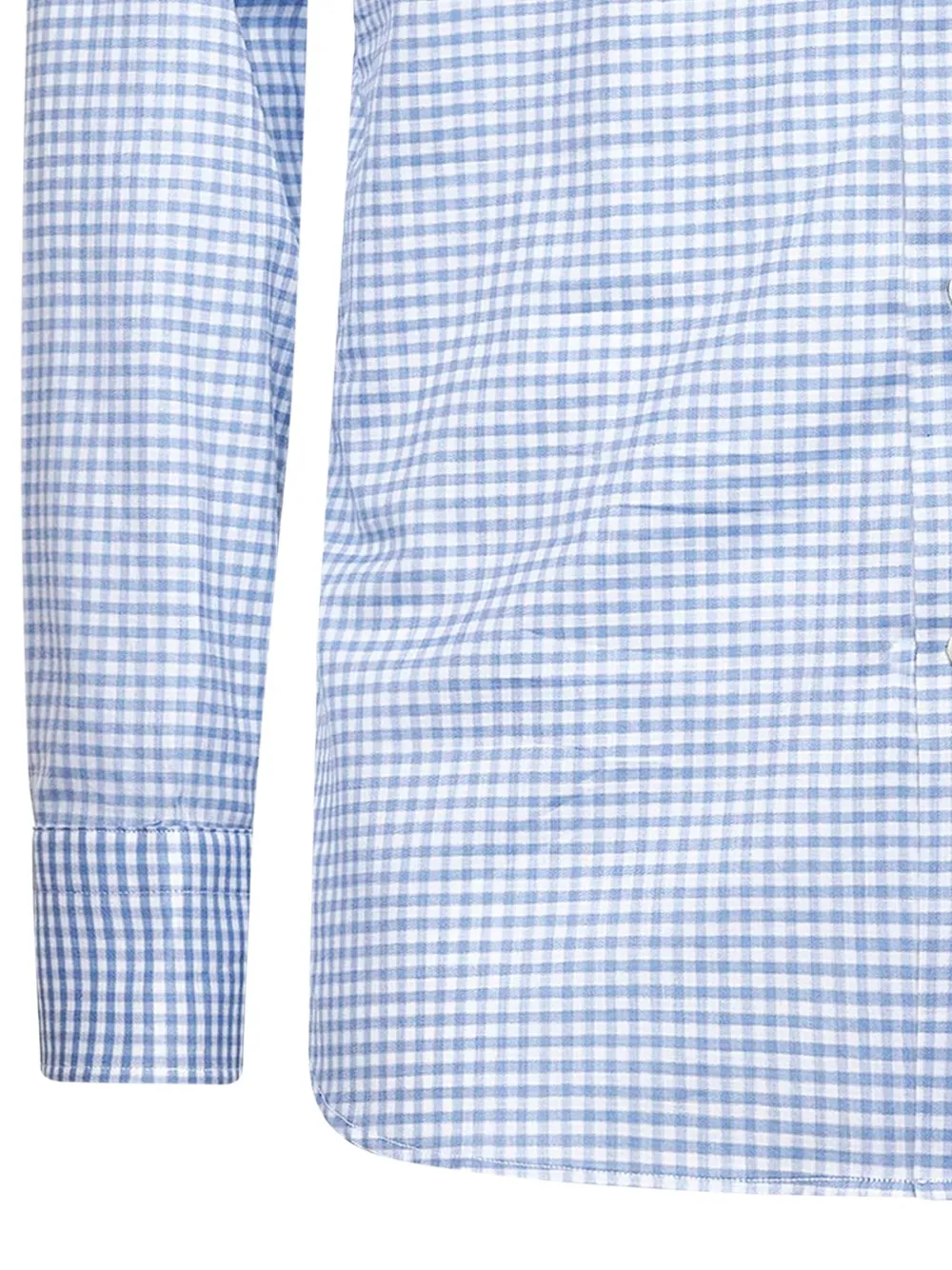 D4.0 Geruit katoenen overhemd Blauw