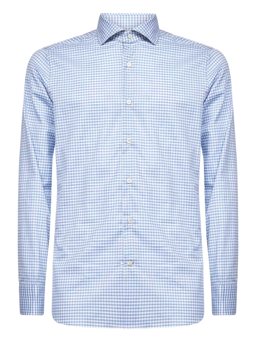 D4.0 camisa de algodón con cuadros estampados | azul | Image 1