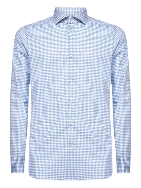 D4.0 checked cotton shirt