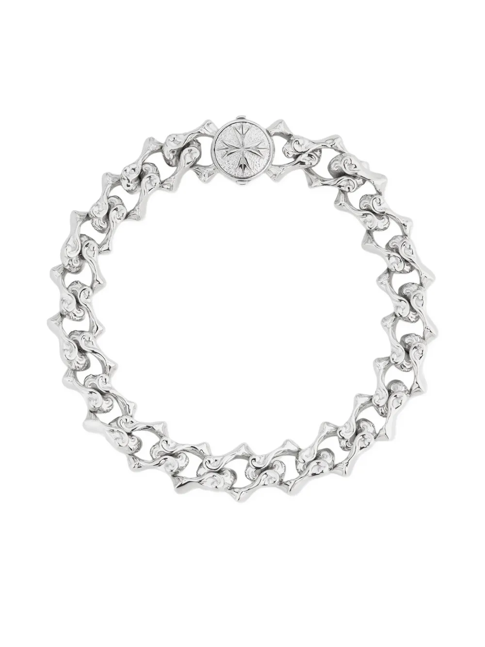 Emanuele Bicocchi Sharp chain logo bracelet - Argento