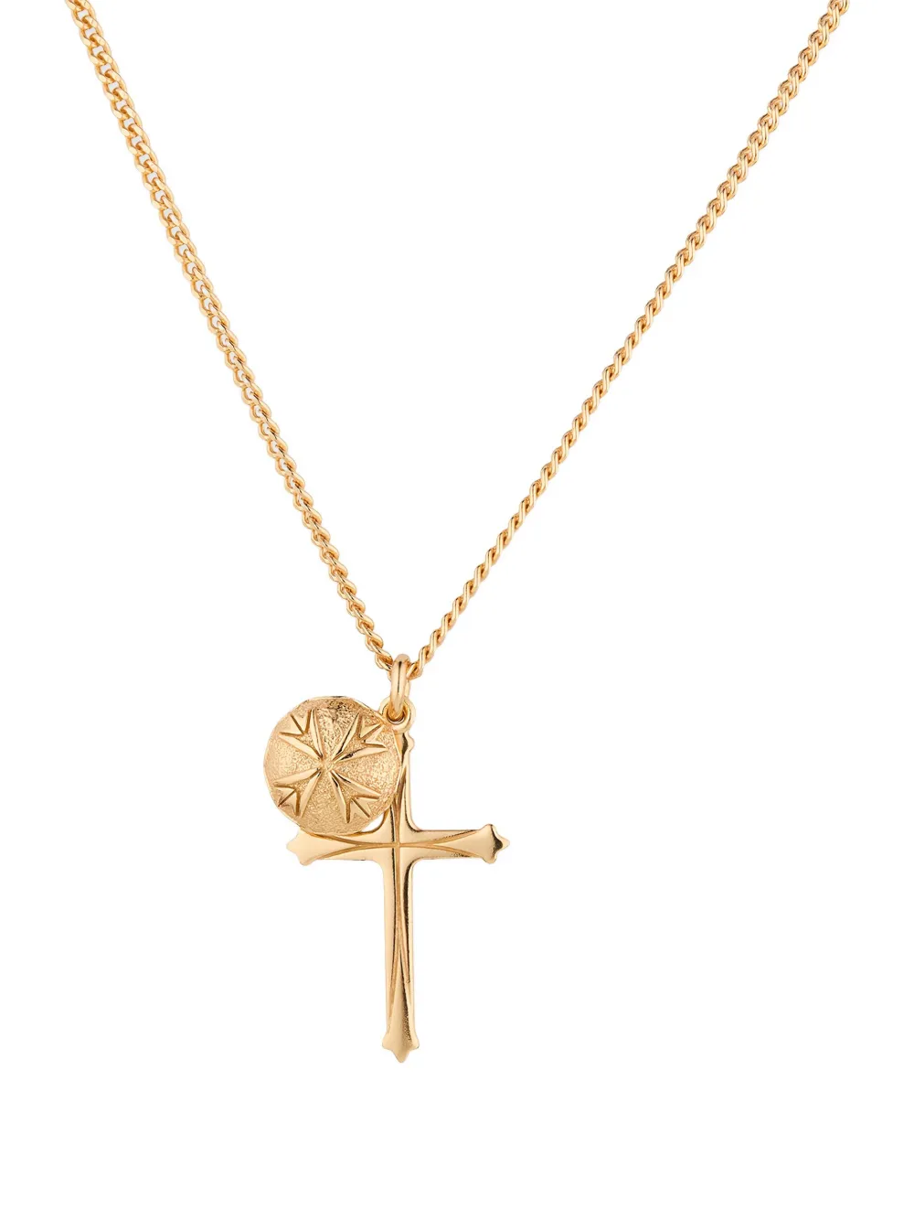 Emanuele Bicocchi Scudo logo cross necklace - Oro
