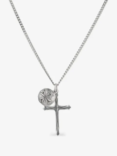 Emanuele Bicocchi Scudo cross logo necklace