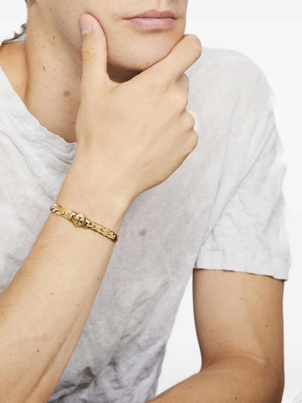 Emanuele Bicocchi pulsera Herringbone Chain con logo | Hombre | Image 2