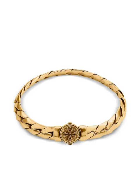 Emanuele Bicocchi Herringbone Chain logo bracelet