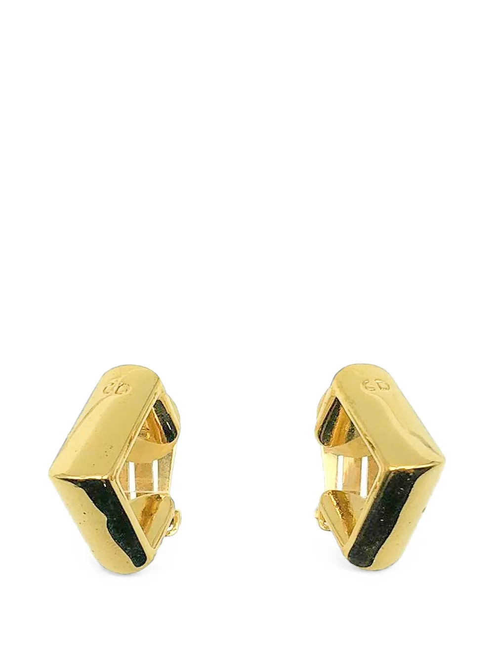 Christian Dior Pre-Owned 1980s square-shape earrings - Gold