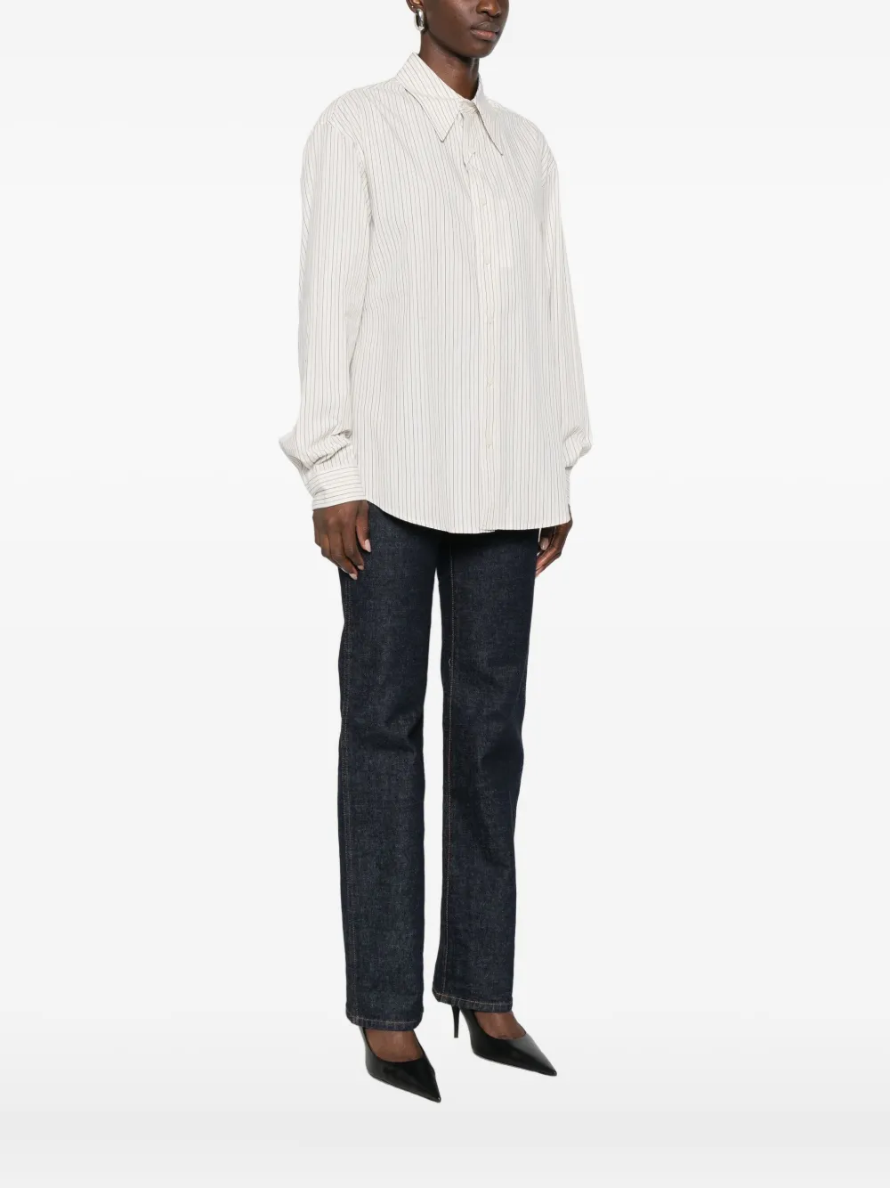Tonywack Striped Shirt In White