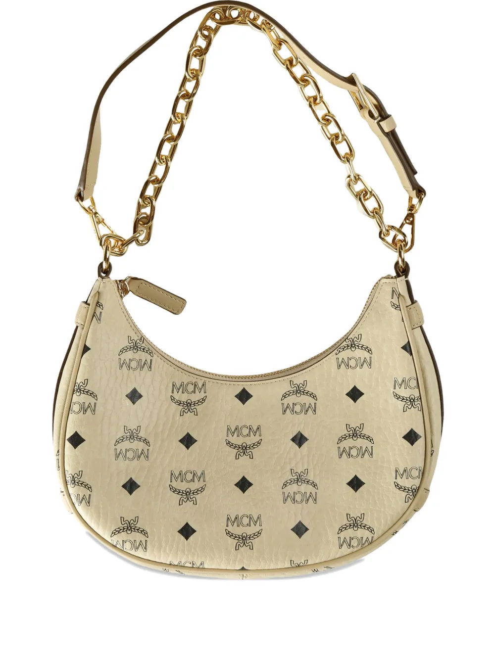 MCM small Aren logo-pattern shoulder bag - Toni neutri
