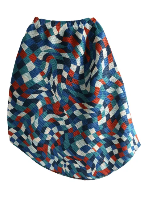 Pleats Please Issey Miyake geometric-pattern skirt