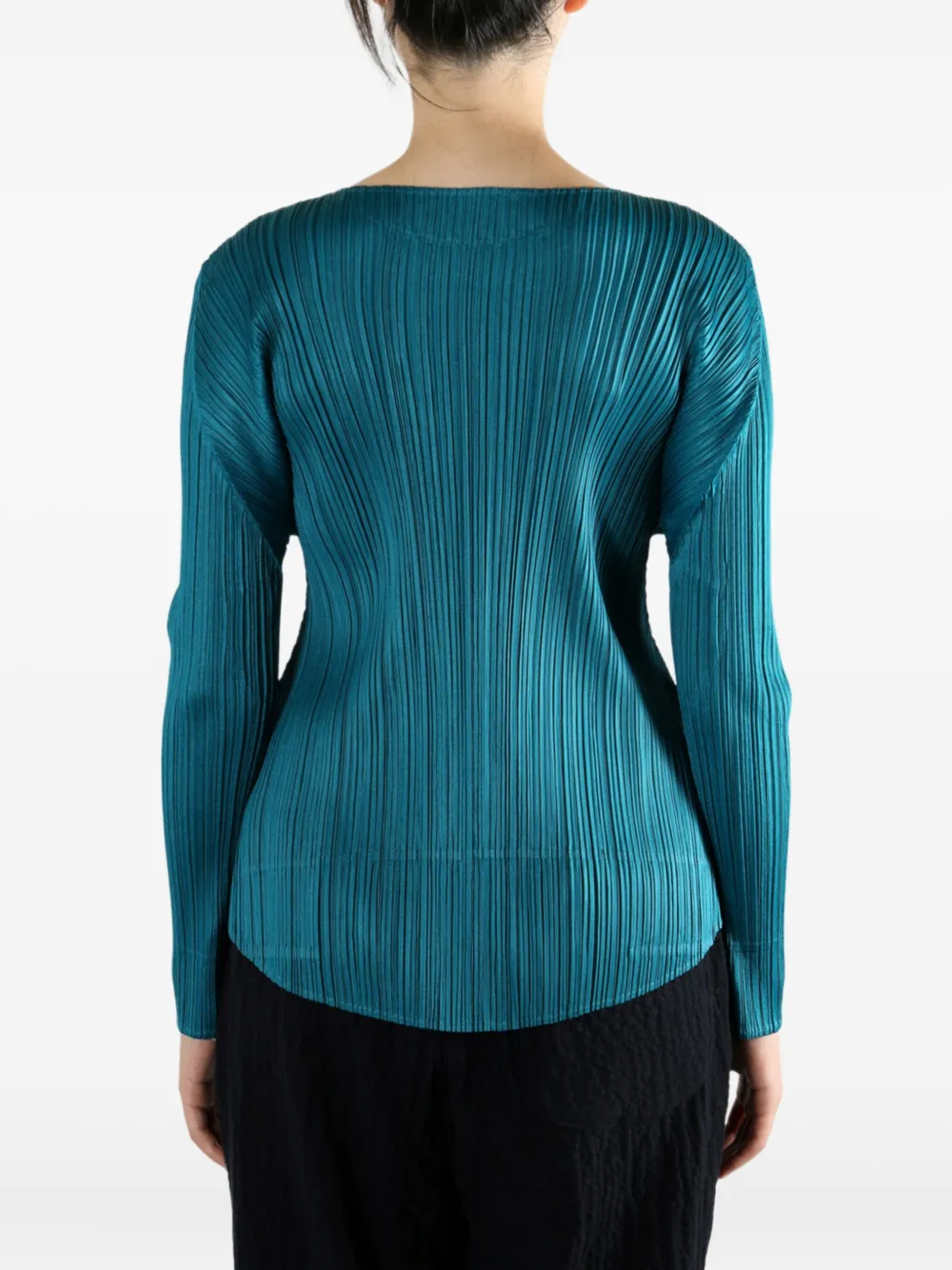 Pleats Please Issey Miyake Geplooide top Blauw