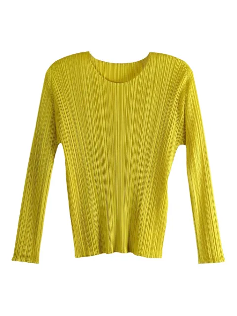 Pleats Please Issey Miyake pleated long-sleeve top