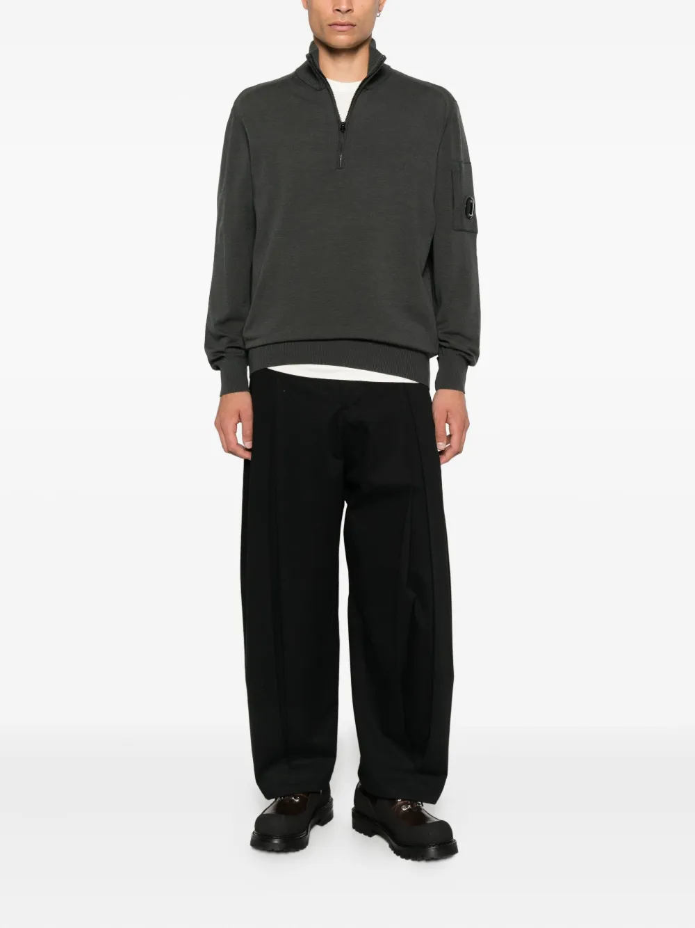 C.P. Company half-zip sweater - Grijs