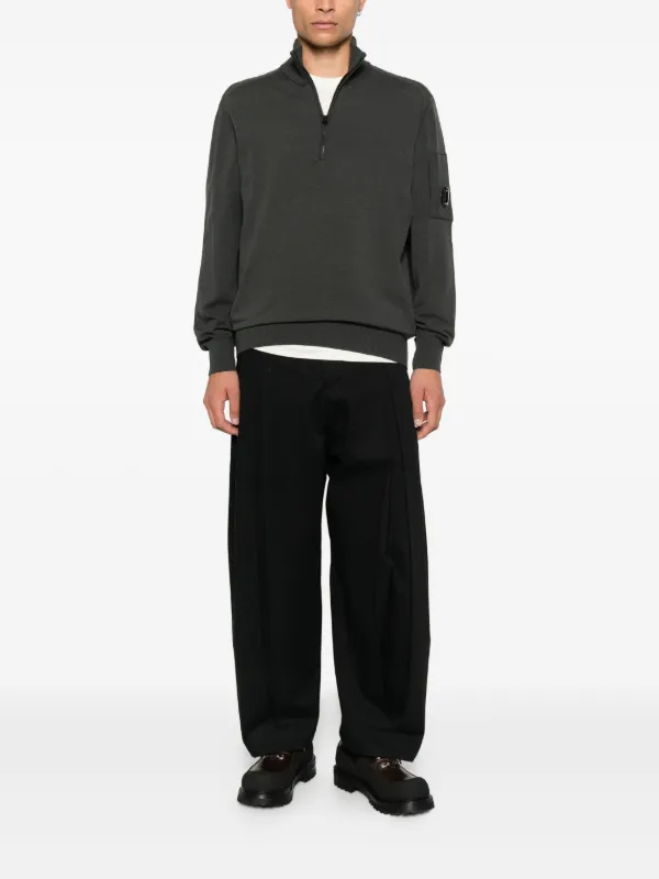 C.P. Company ハーフジップ セーター | グレー | FARFETCH JP