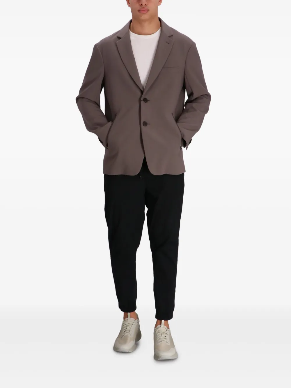 Emporio Armani Twill blazer Bruin