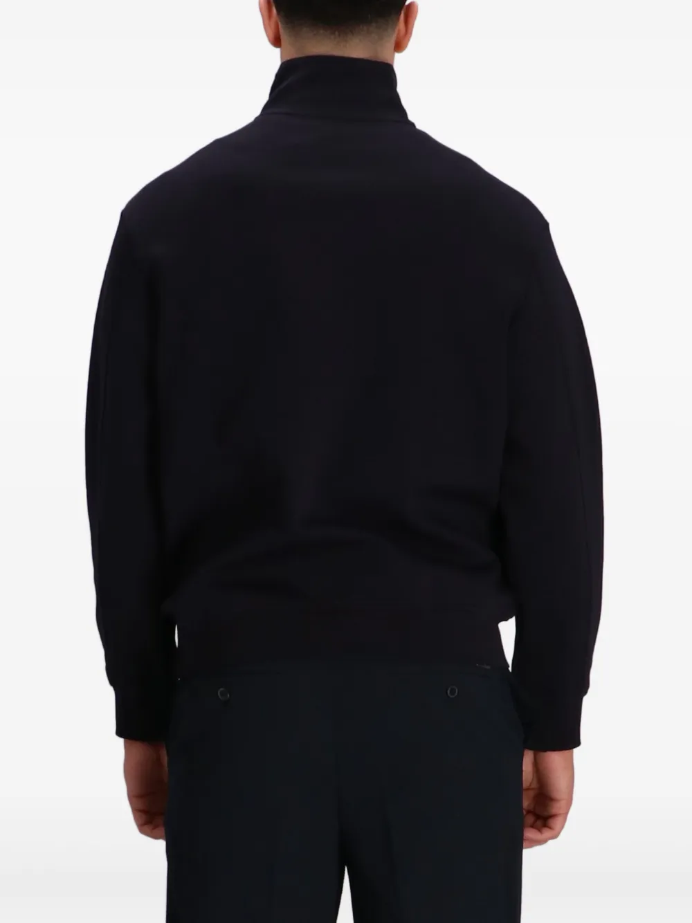 Armani Exchange Sweater met opstaande kraag Zwart