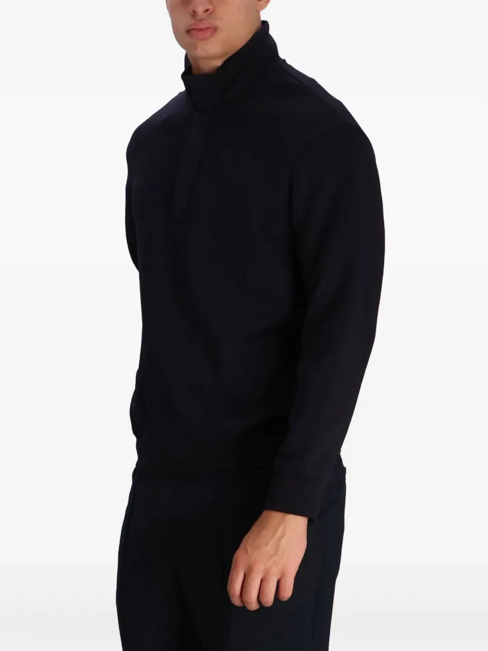 Armani Exchange Sweater met opstaande kraag Zwart