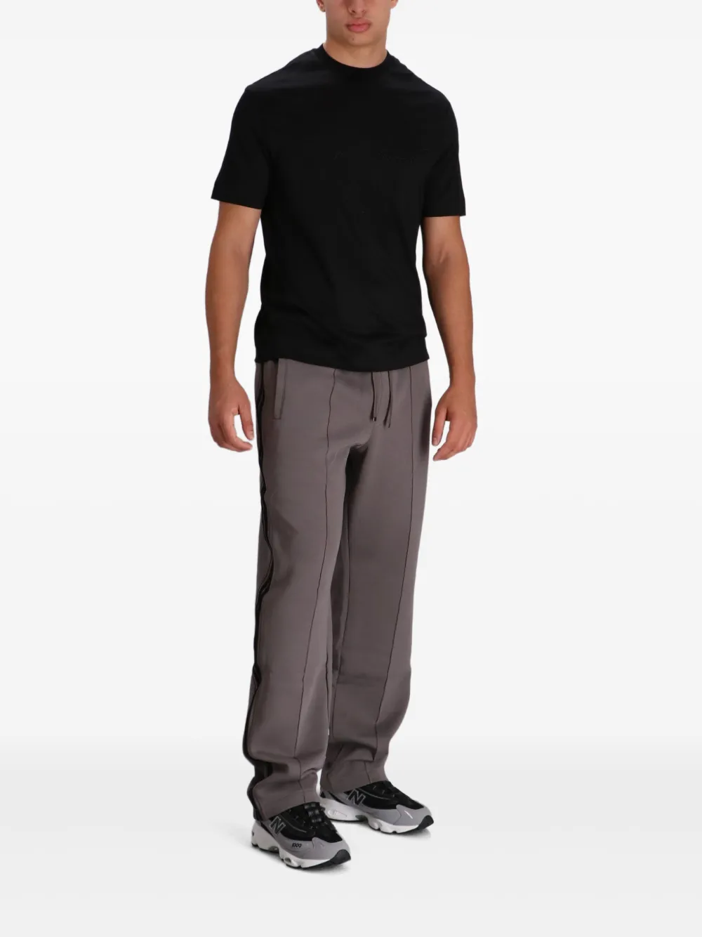 Armani Exchange Trainingsbroek met zijstreep - Grijs