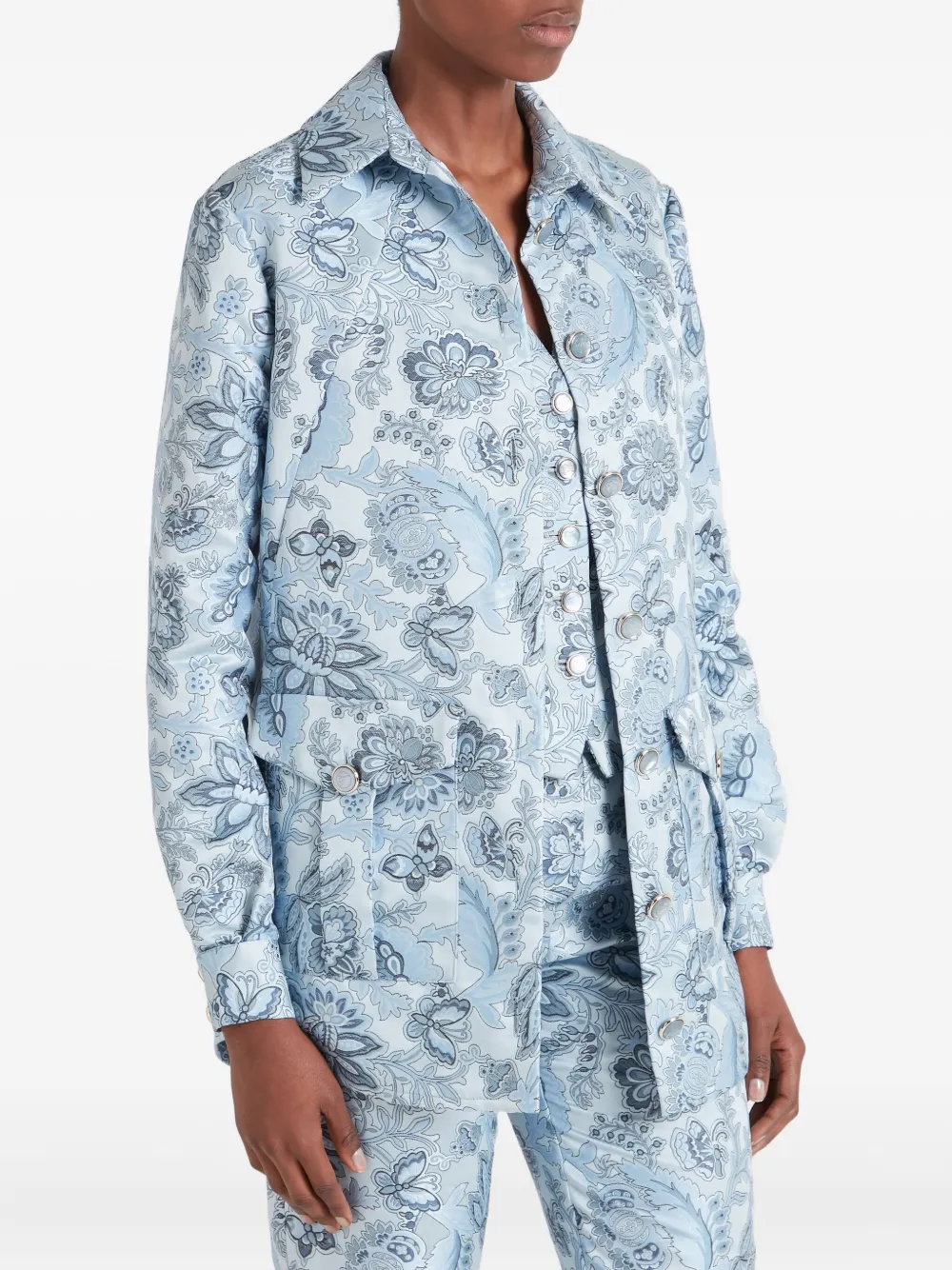 Temperley London Francis Floral-pattern Shirt Jacket In Multi