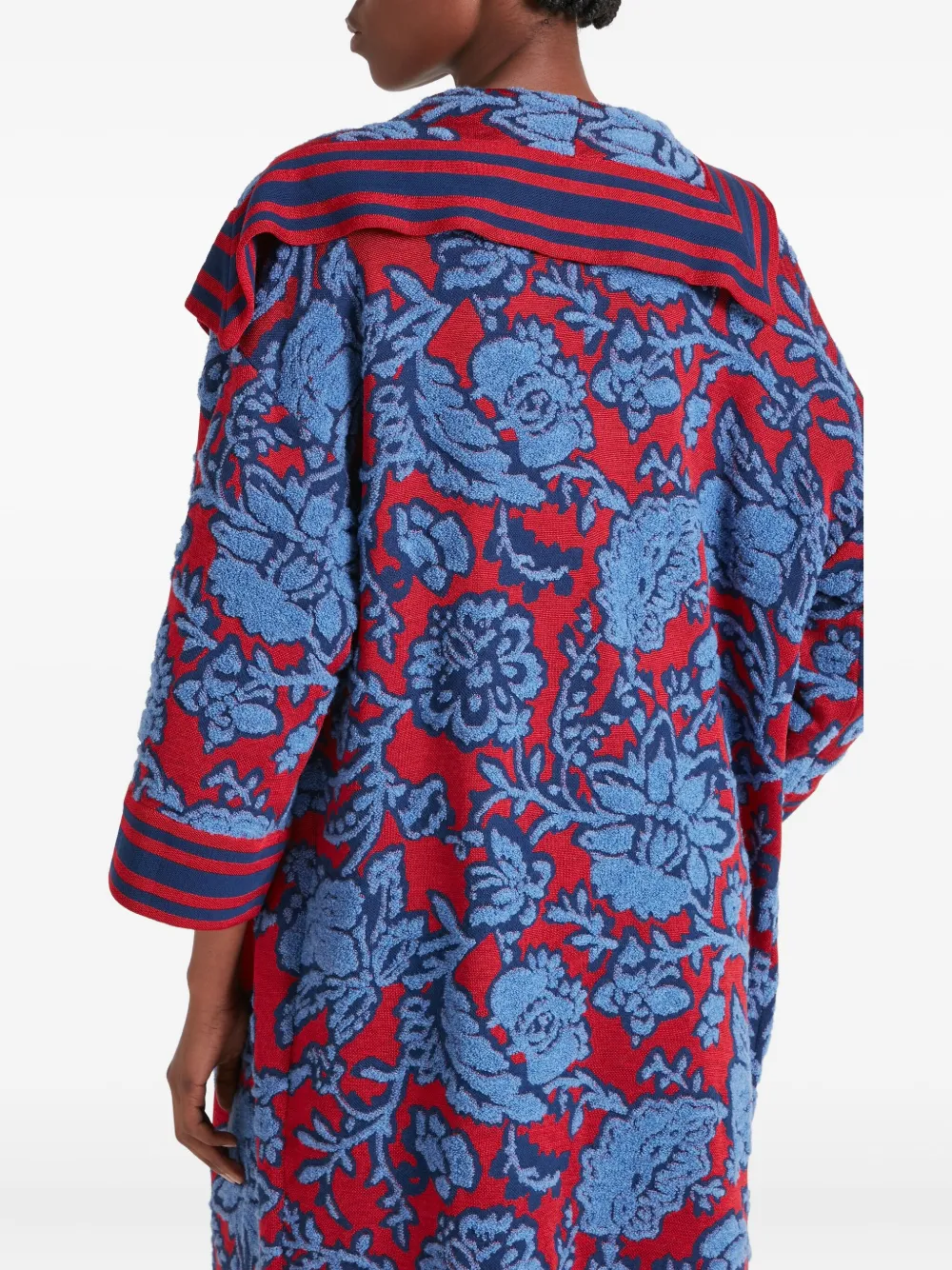 Temperley London Gestreiftes Francis Mantel Mit Blumenmuster In Multi