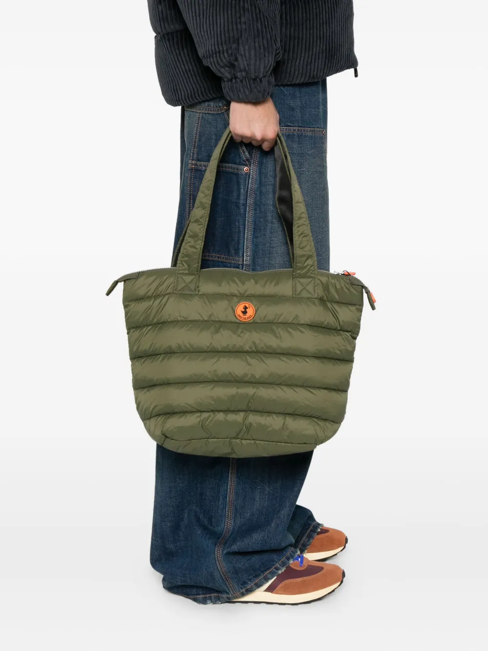 Save The Duck Gewatteerde shopper - Groen