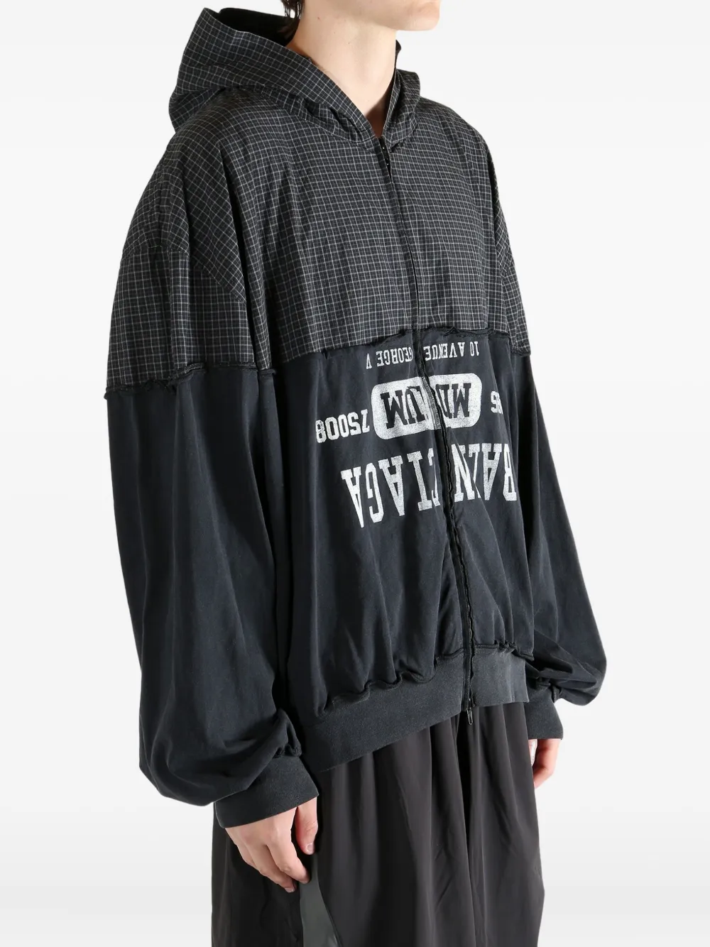 Balenciaga Geruit overhemd met vlakken Zwart