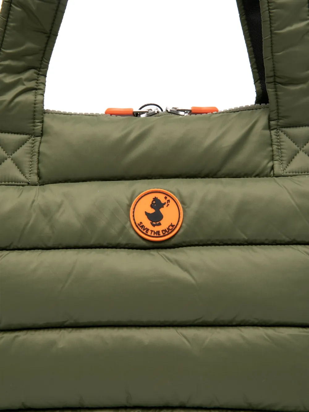 Save The Duck Small Acoltx Quilted Tote Bag In Green