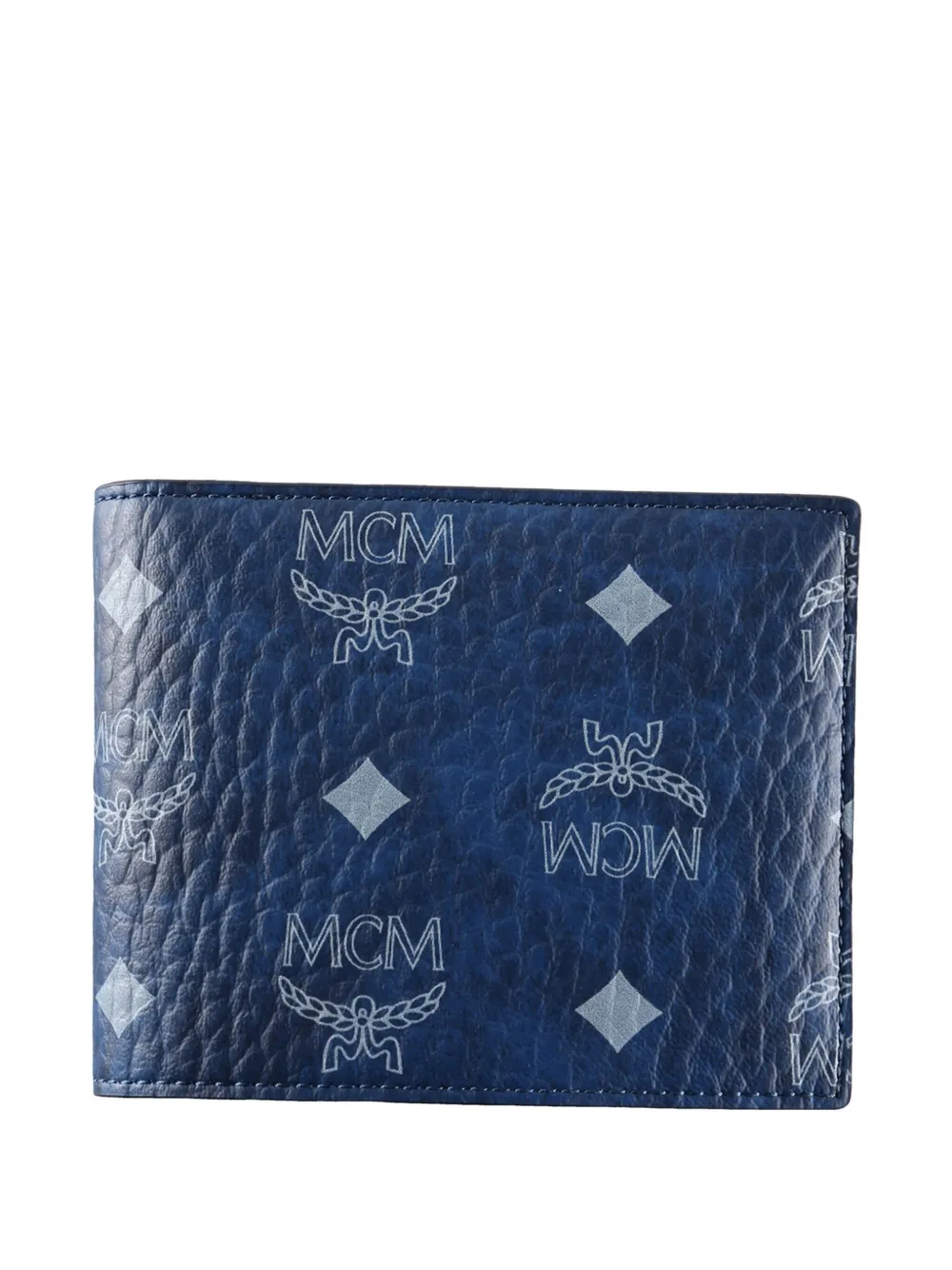 MCM Aren Bifold monogram wallet - Blu