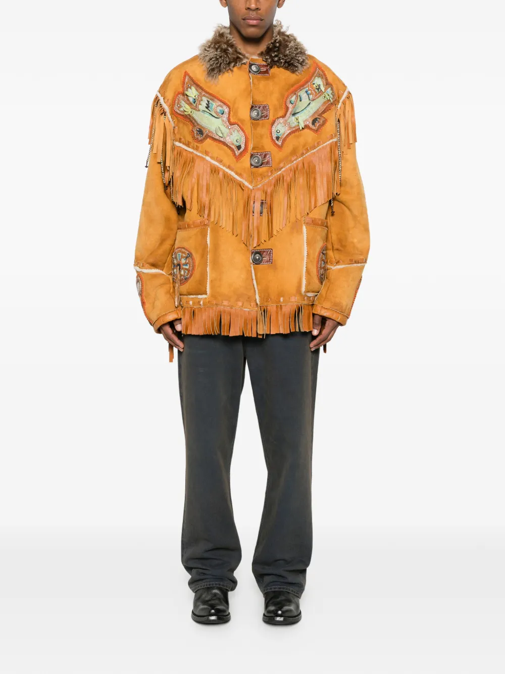 A.N.G.E.L.O. Vintage Cult abrigo con flecos 2000 | Image 2