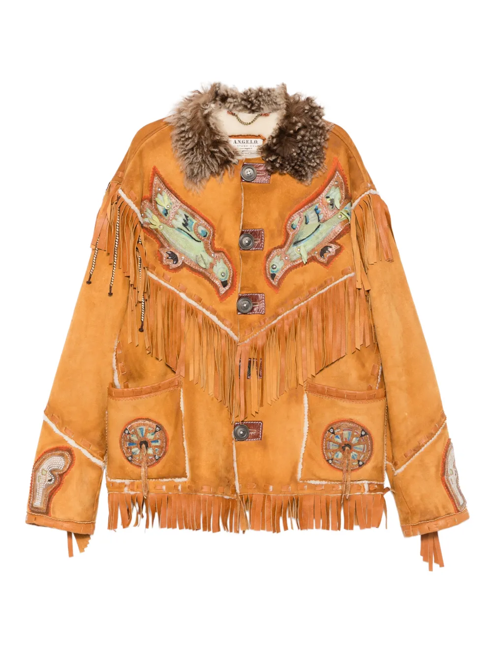 A.N.G.E.L.O. Vintage Cult 2000s フリンジ コート - ブラウン