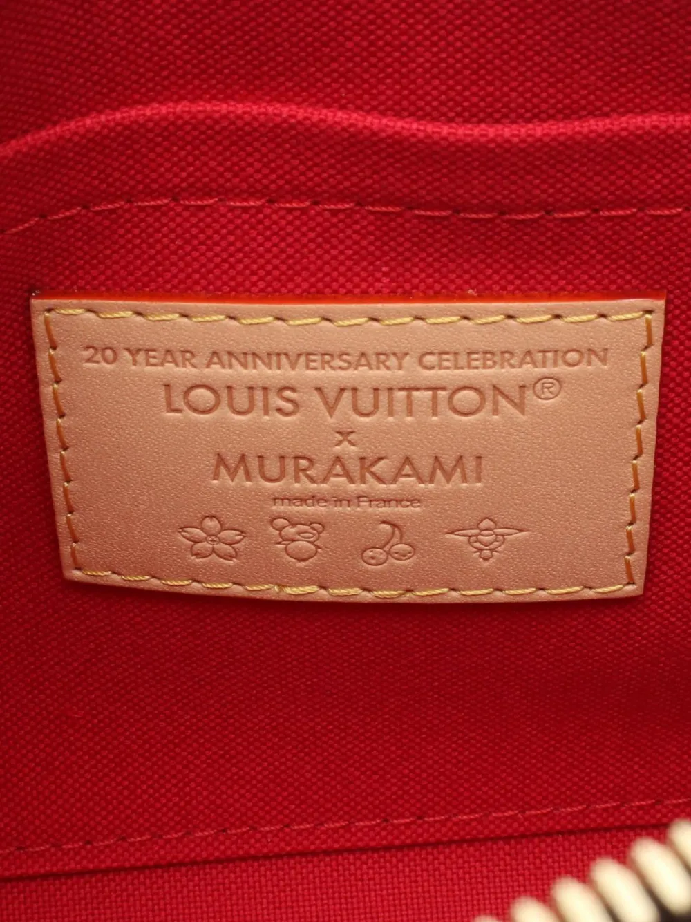 Pre-owned Louis Vuitton 2021-2025 Takashi Murakami Monogram Cherry Speedy Bandouliere 20 Satchel In Brown