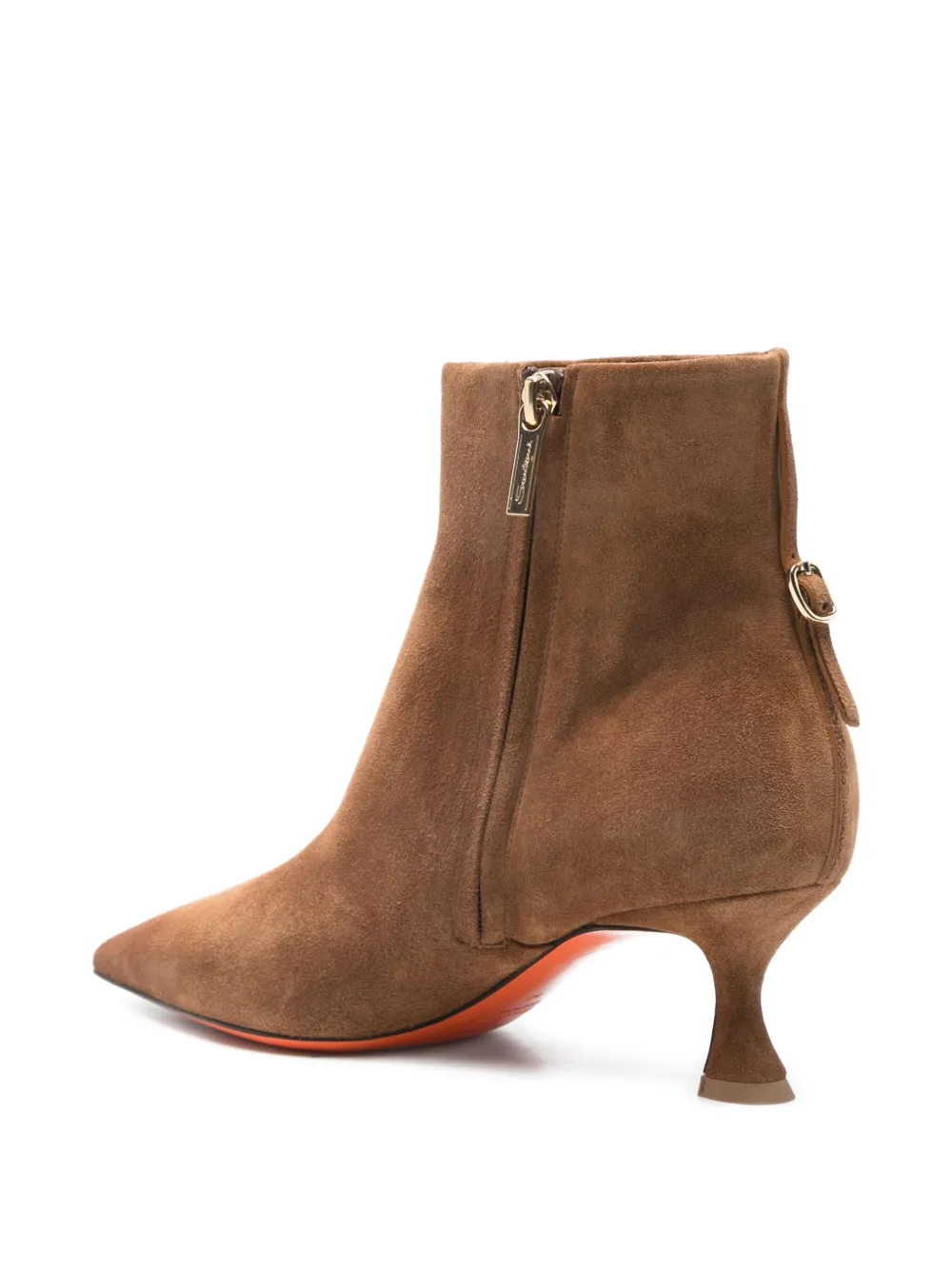 Santoni Suède enkellaarzen Bruin