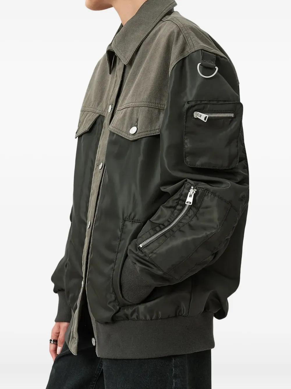 AllSaints Verity bomberjack met borstzakken Groen