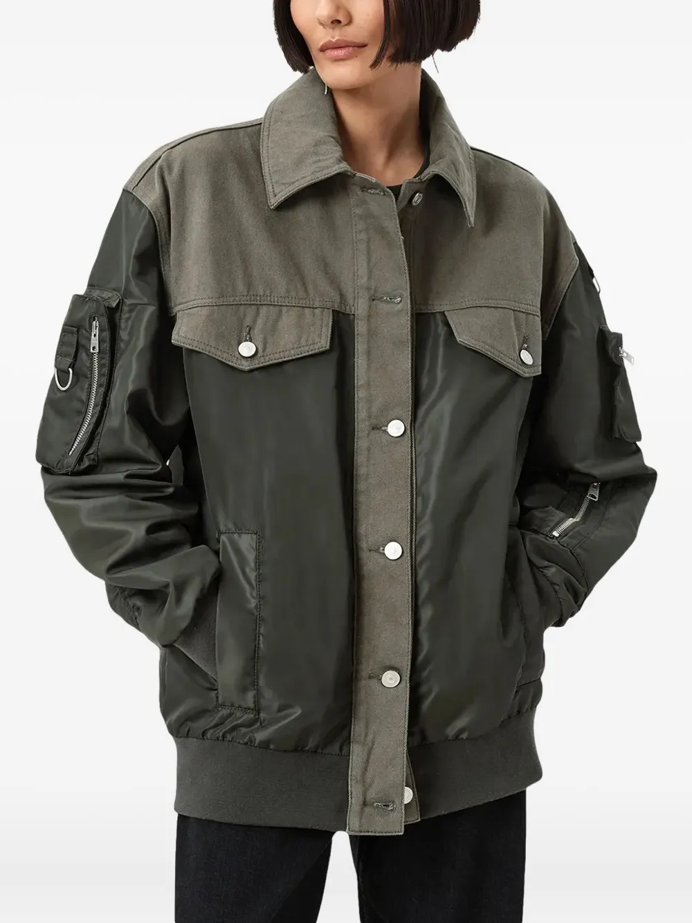 AllSaints Verity  chest-pockets bomber jacket | Varsity Jackets | Image 2