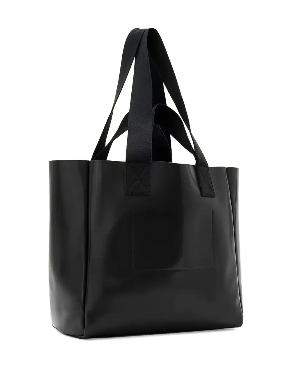 AllSaints Izzy leren shopper met logo-reliëf Zwart