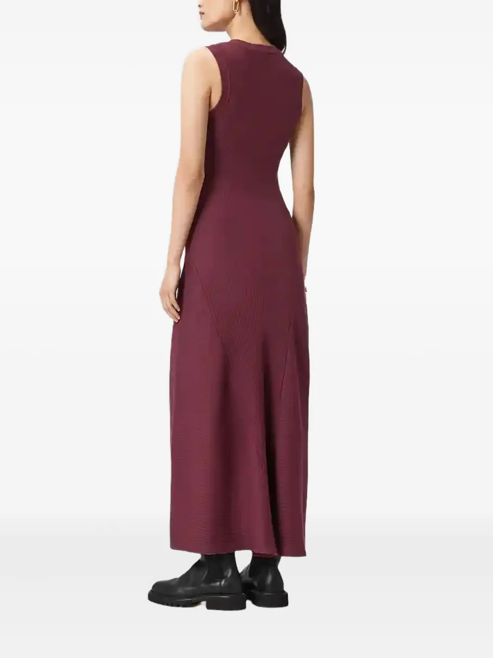 AllSaints Gia mouwloze midi-jurk Rood