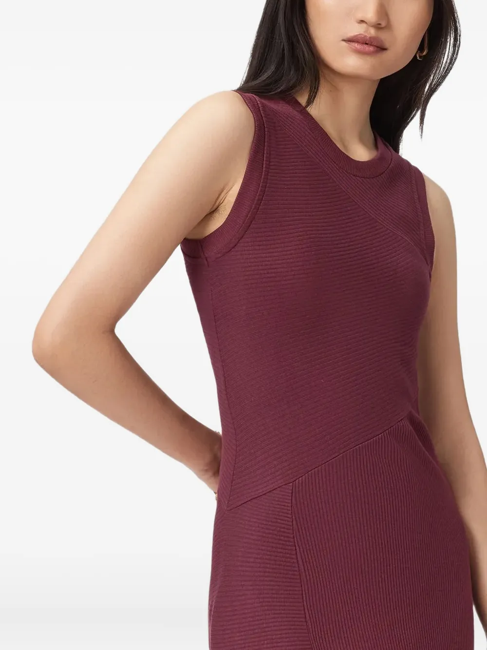 AllSaints Gia mouwloze midi-jurk Rood