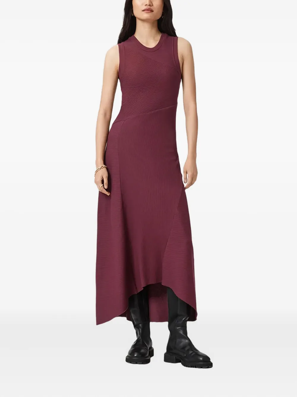 AllSaints Gia mouwloze midi-jurk - Rood