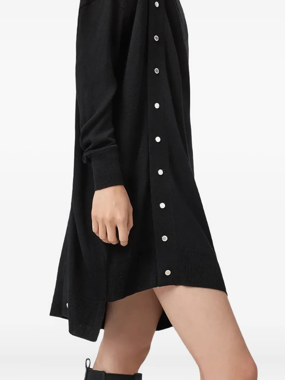 Allsaints Umi Roll-neck Mini Dress In Animal Print