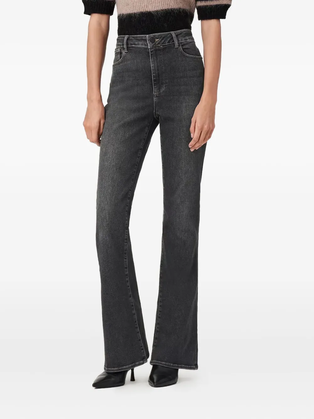 Allsaints Maisie Flared Jeans In Black