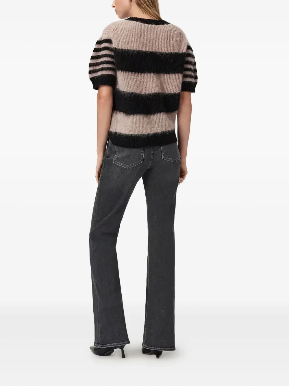 Allsaints Maisie Flared Jeans In Black