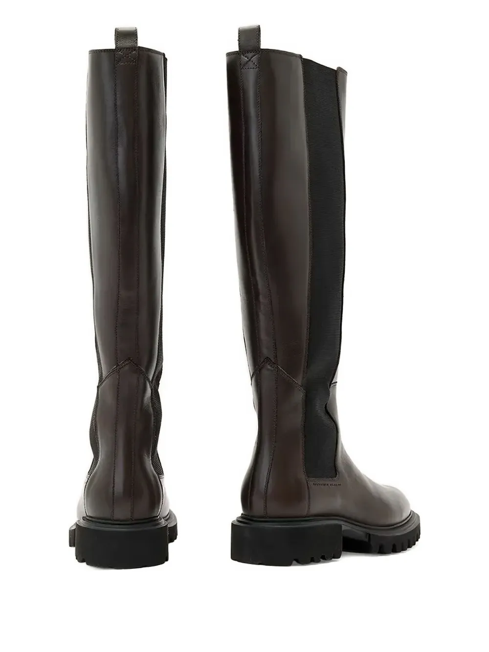 AllSaints Maeve leren laarzen Bruin