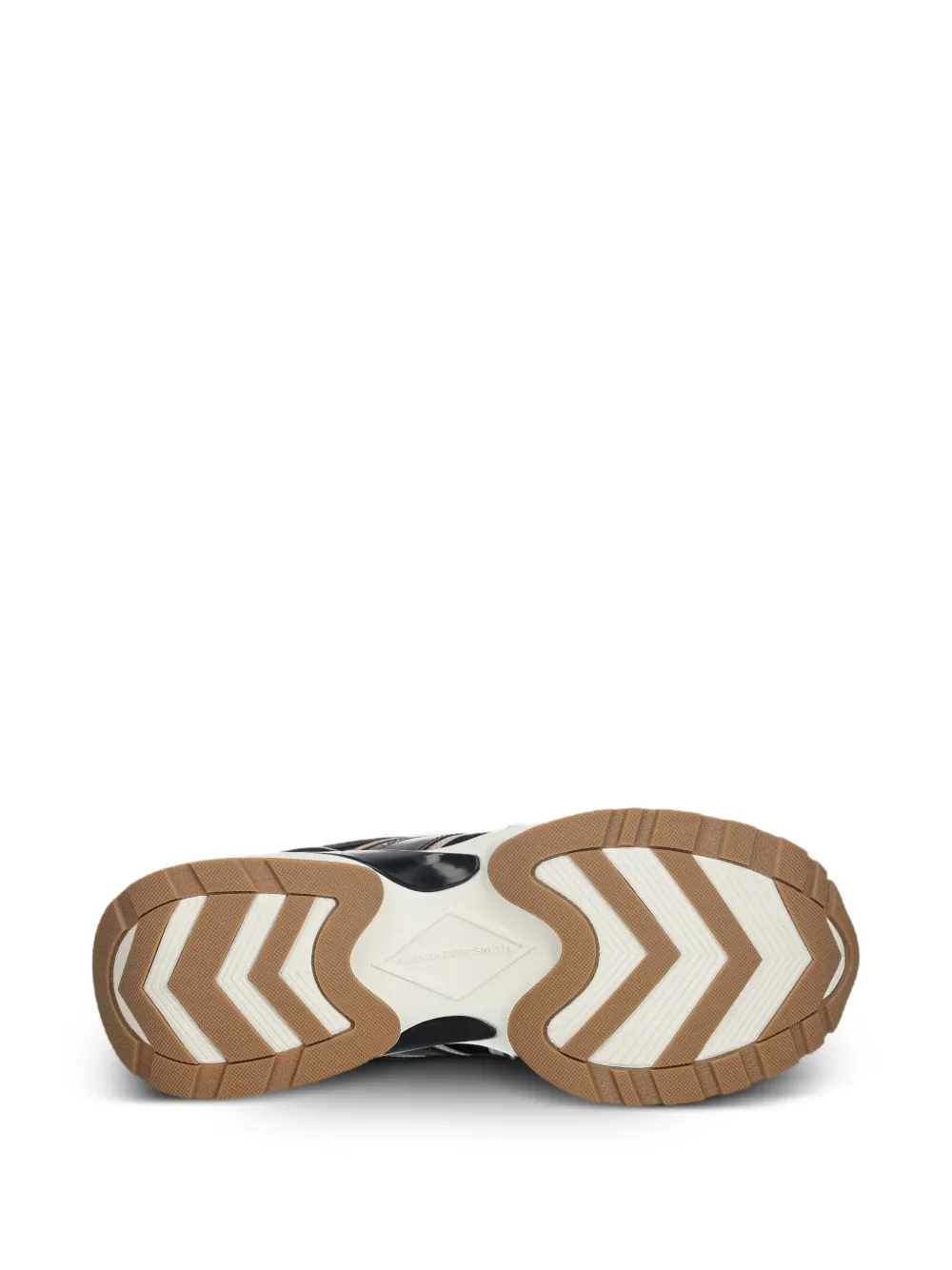 Alexander Smith Victoria metallic panelled sneakers Zwart