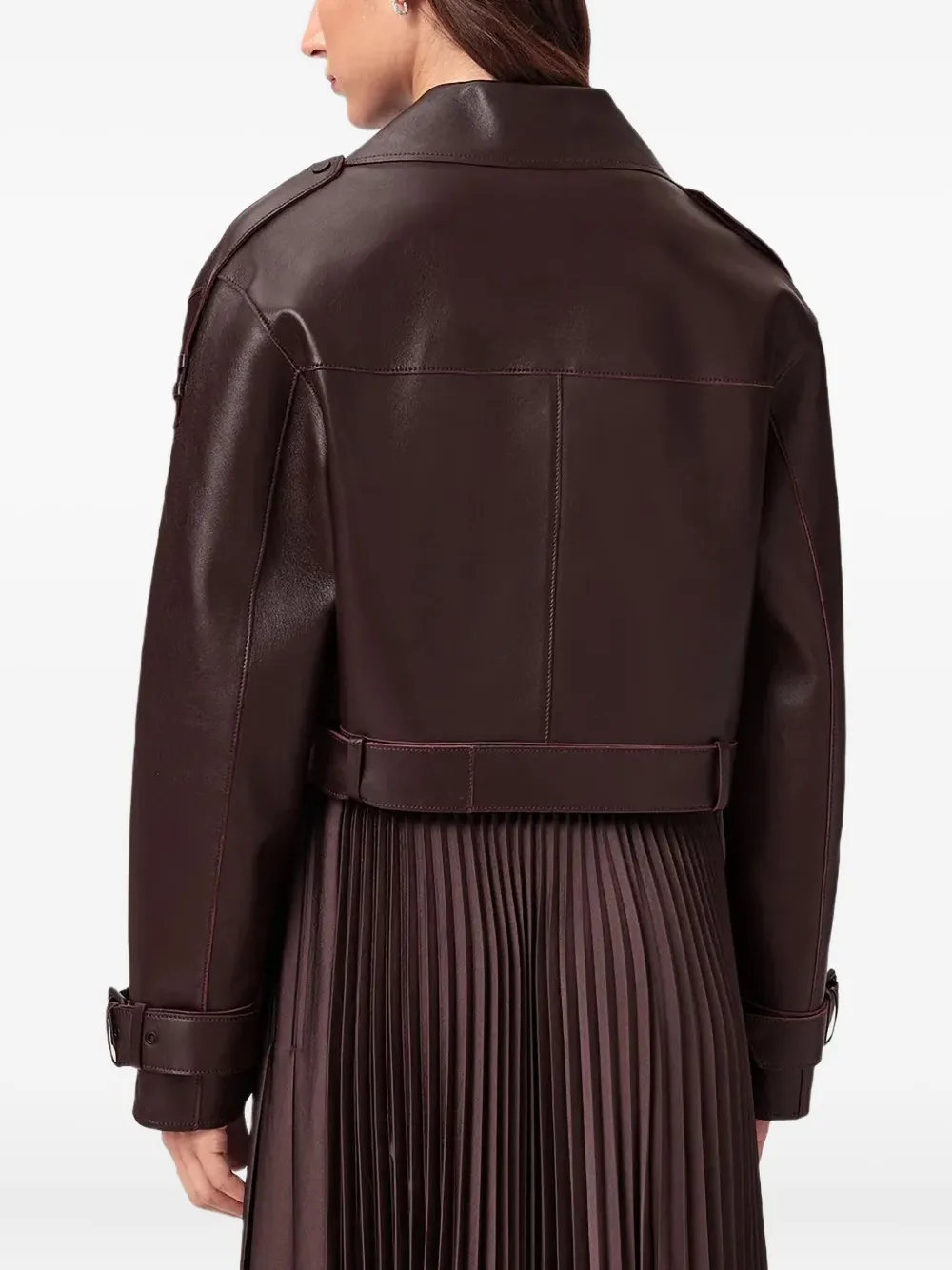  Allsaints Ophelia Leather Jacket - Red 