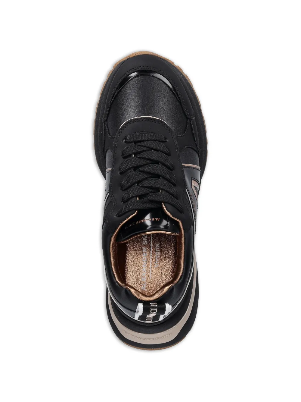 Alexander Smith Victoria platform panelled sneakers Zwart