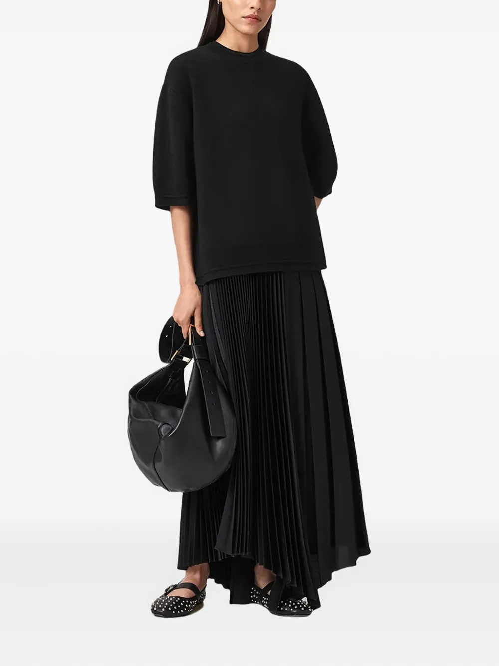 AllSaints Nika T-shirt met korte mouwen Zwart