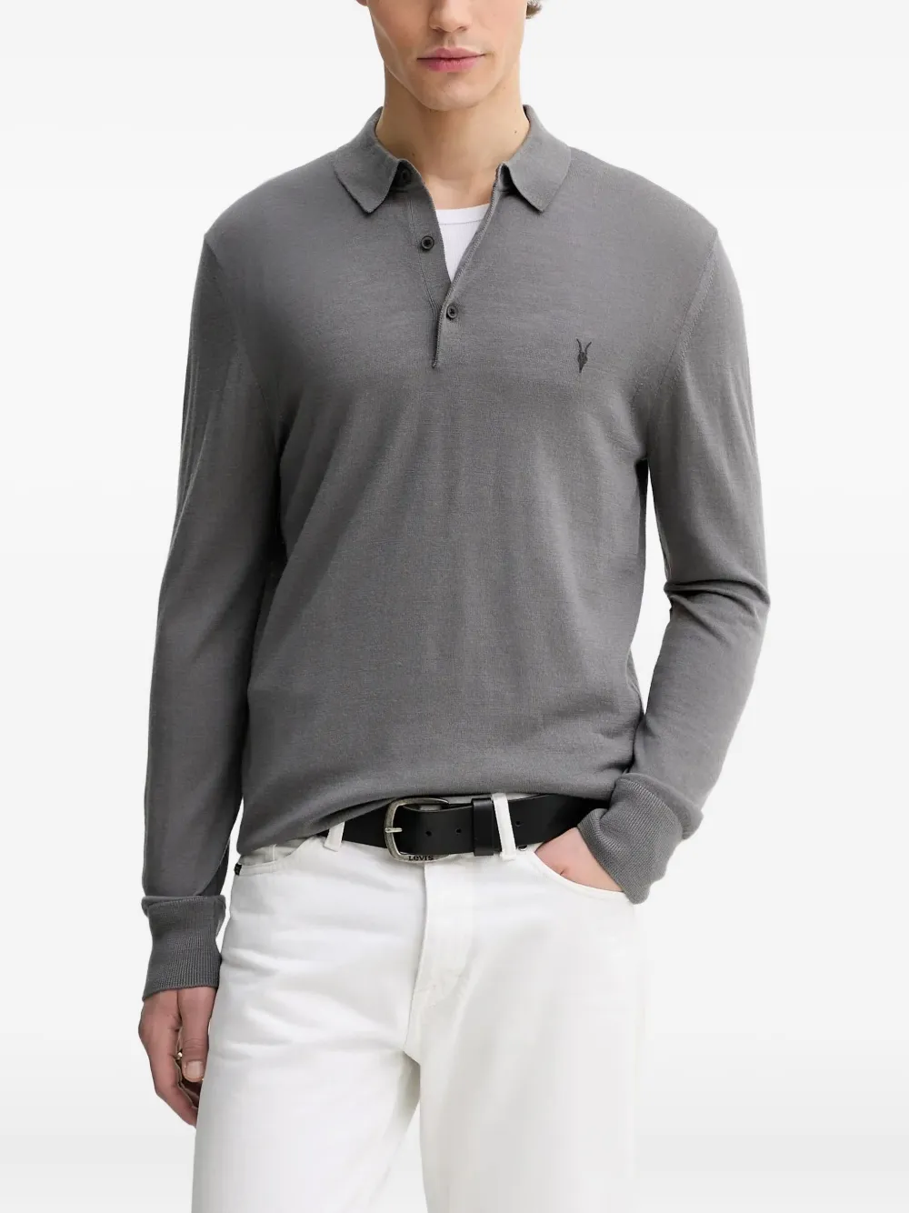 AllSaints playera tipo polo Mode | gris | Image 1