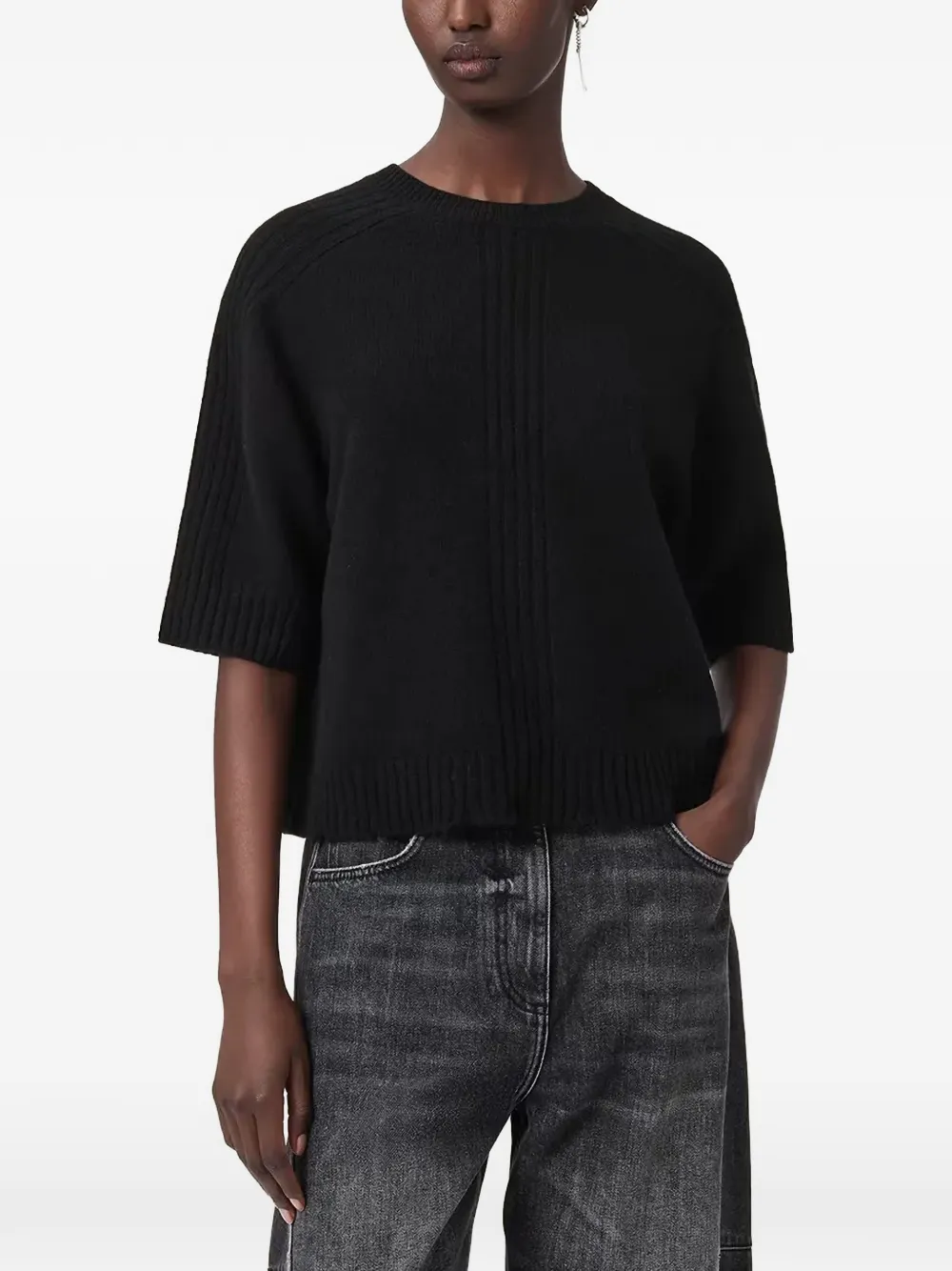 Allsaints Nix Round-neck Sweater In Multi