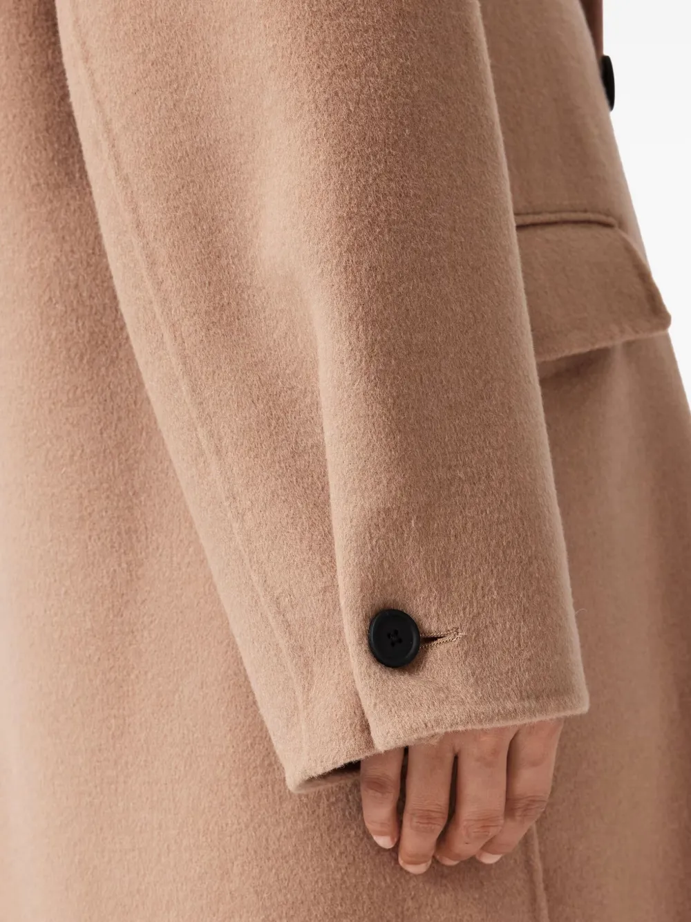 AllSaints Sellma jas met dubbele rij knopen Beige