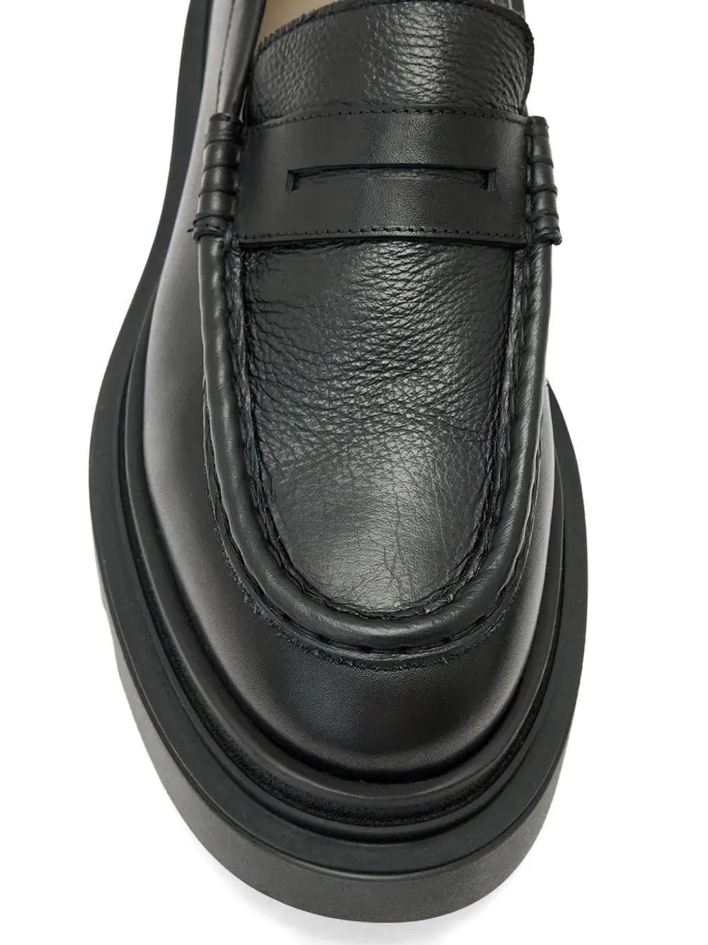 AllSaints lug-sole penny loafers Zwart