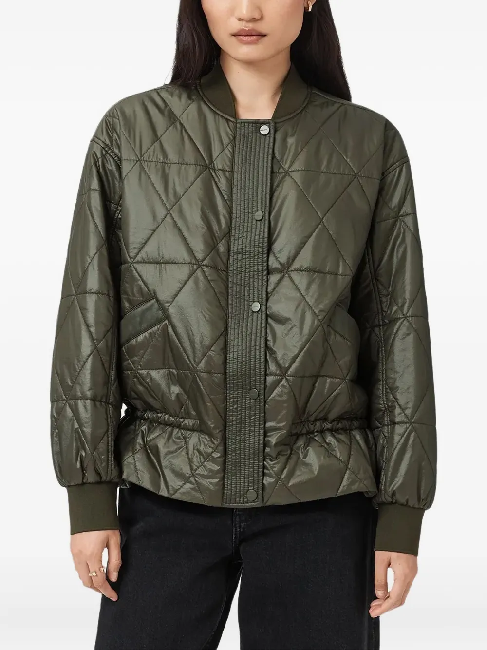AllSaints Alli キルティング ボンバージャケット - グリーン AllSaints Alli キルティング ボンバージャケット - グリーン